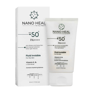 ضد آفتاب فلوئیدی بی رنگ مناسب پوست چرب با SPF50 نانوهیل