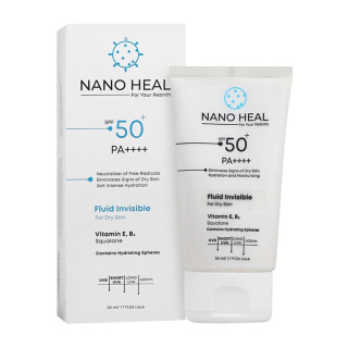 ضد آفتاب فلوئیدی بی رنگ مناسب پوست خشک با SPF50 نانوهیل